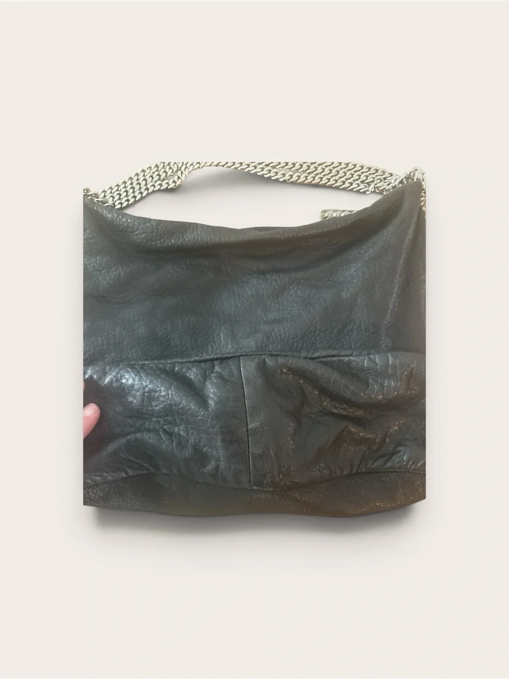 Christian Louboutin Black Leather Hobo with Fringe Straps